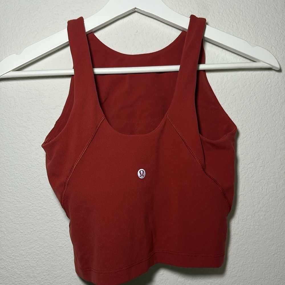 Lululemon Align High Neck Rust Tank Top Cayenne size 2 - Picture 5 of 5